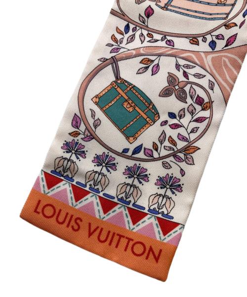 LOUIS VUITTON（ルイ ヴィトン）LOUIS VUITTON (ルイ ヴィトン) バンドー ツリー オブ ルイ スカーフ ピンク×オレンジの古着・服飾アイテム