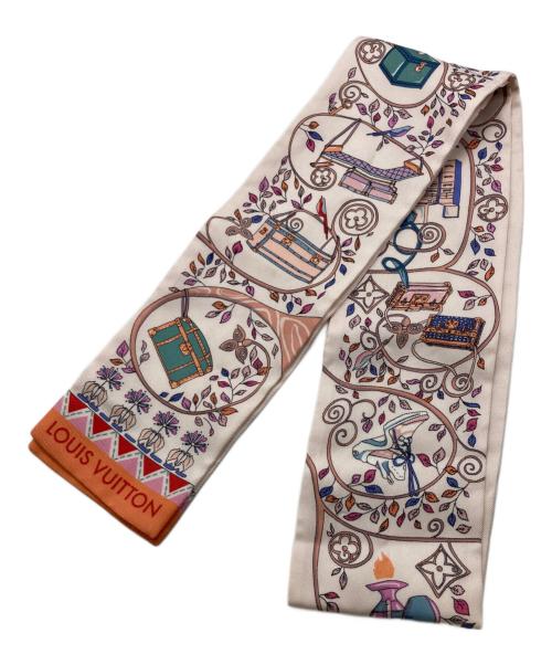 LOUIS VUITTON（ルイ ヴィトン）LOUIS VUITTON (ルイ ヴィトン) バンドー ツリー オブ ルイ スカーフ ピンク×オレンジの古着・服飾アイテム