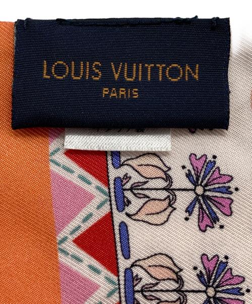 LOUIS VUITTON（ルイ ヴィトン）LOUIS VUITTON (ルイ ヴィトン) バンドー ツリー オブ ルイ スカーフ ピンク×オレンジの古着・服飾アイテム