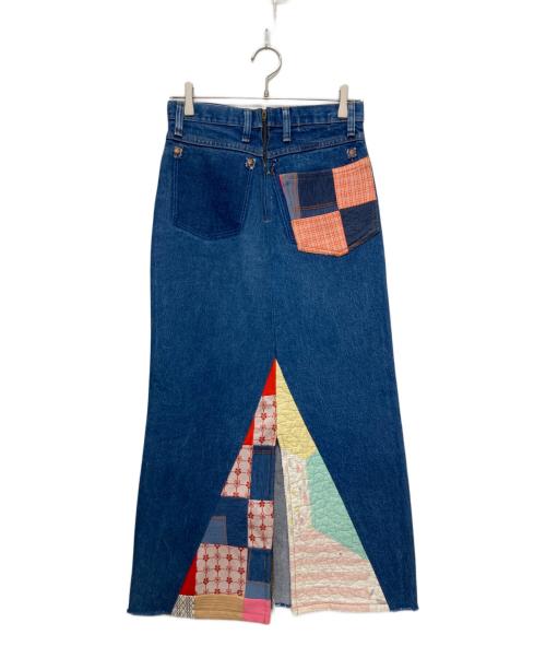 77circa（ナナナナサーカ）77circa (ナナナナサーカ) quilt rug cutback denim skirt インディゴ サイズ:下記参照の古着・服飾アイテム