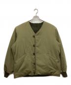 ARMY TWILL×JOURNAL STANDARD relumeアーミーツイル×ジャーナルスタンダード レリューム）の古着「別注リバーシブル ノーカラーブルゾン」｜オリーブ