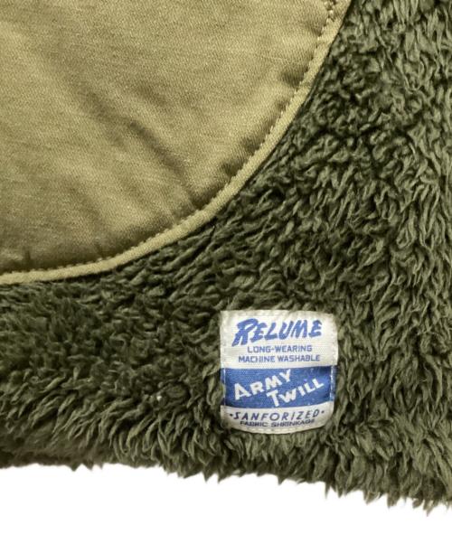ARMY TWILL（アーミーツイル）ARMY TWILL (アーミーツイル) JOURNAL STANDARD relume (ジャーナルスタンダード レリューム) 別注リバーシブル ノーカラーブルゾン オリーブ サイズ:Lの古着・服飾アイテム