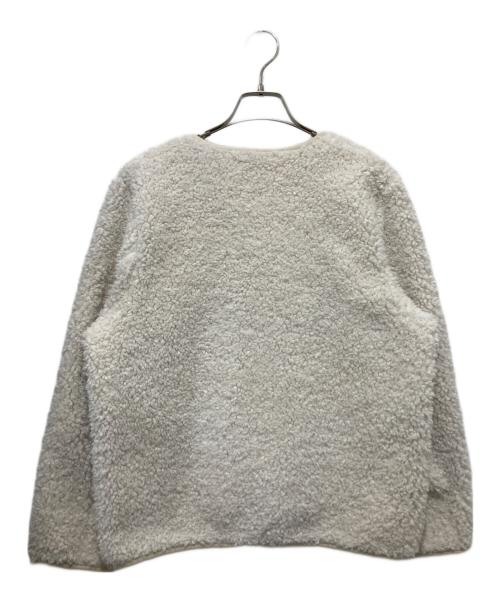 JOURNAL STANDARD relume（ジャーナルスタンダード レリューム）JOURNAL STANDARD relume (ジャーナルスタンダード レリューム) カーリーフェイクムートンVネックジャケット アイボリー サイズ:Freeの古着・服飾アイテム