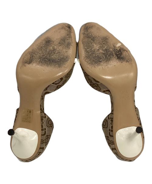 GUCCI（グッチ）GUCCI (グッチ) オープントゥーパンプス ベージュ サイズ:35 1/2の古着・服飾アイテム