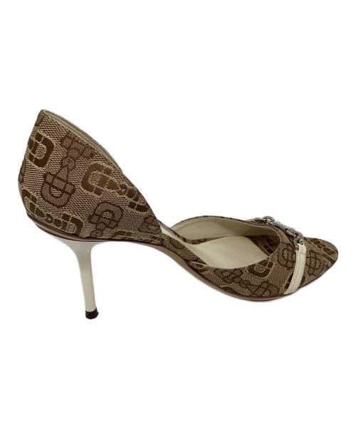 GUCCI（グッチ）GUCCI (グッチ) オープントゥーパンプス ベージュ サイズ:35 1/2の古着・服飾アイテム