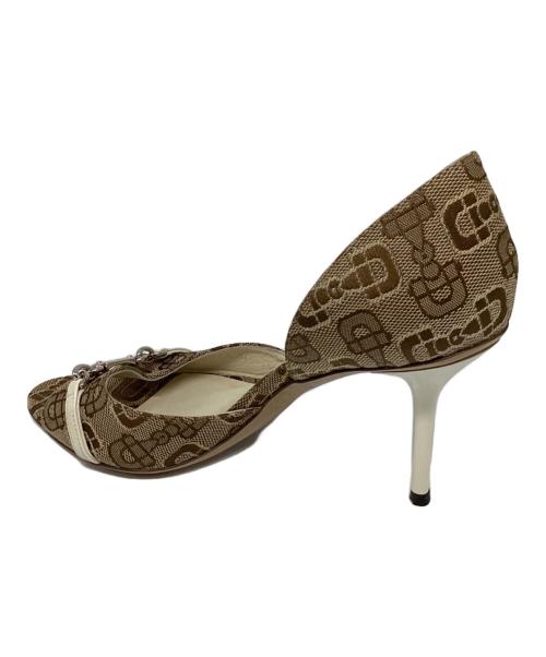 GUCCI（グッチ）GUCCI (グッチ) オープントゥーパンプス ベージュ サイズ:35 1/2の古着・服飾アイテム