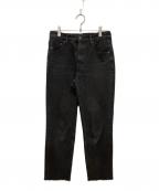 YANUK×金子綾ヤヌーク×カネコアヤ）の古着「ハイライズスリムテーパードパンツ」｜ブラック