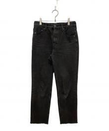 YANUK×金子綾（ヤヌーク×カネコアヤ）の古着「ハイライズスリムテーパードパンツ」｜ブラック