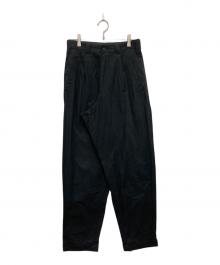 Yohji Yamamoto pour homme（ヨウジヤマモト プールオム）の古着「タックパンツ」｜ブラック