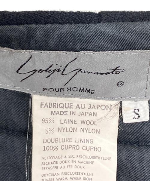 Yohji Yamamoto pour homme（ヨウジヤマモト プールオム）Yohji Yamamoto pour homme (ヨウジヤマモト プールオム) ツータックウールパンツ ブラック サイズ:Sの古着・服飾アイテム