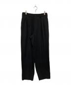 Yohji Yamamoto pour hommeヨウジヤマモト プールオム）の古着「ツータックウールレーヨンパンツ/97SS」｜ブラック