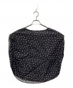 BEARDSLEYビアズリー）の古着「リネンコクーンブラウス」｜ブラック