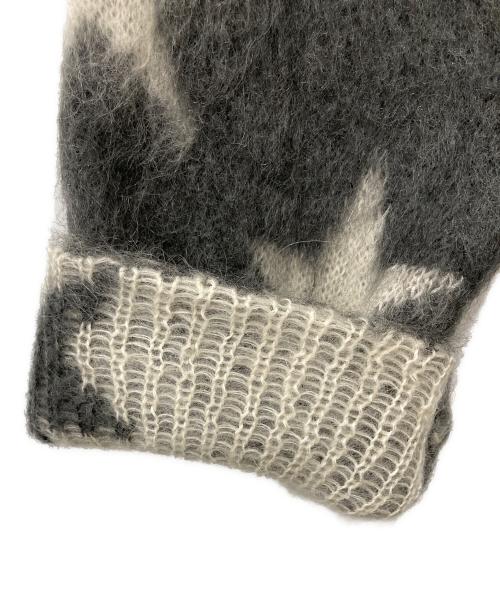 LOUIS VUITTON（ルイ ヴィトン）LOUIS VUITTON (ルイ ヴィトン) USAフラッグモヘアジャガードニット グレー×ホワイト サイズ:Sの古着・服飾アイテム