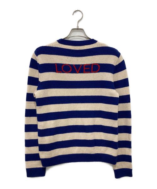 GUCCI（グッチ）GUCCI (グッチ) タイガーヘッドボーダーニット ベージュ×ネイビー サイズ:XSの古着・服飾アイテム