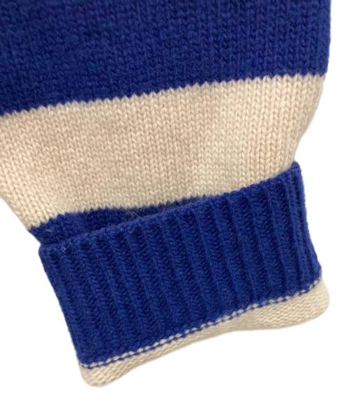 GUCCI（グッチ）GUCCI (グッチ) タイガーヘッドボーダーニット ベージュ×ネイビー サイズ:XSの古着・服飾アイテム