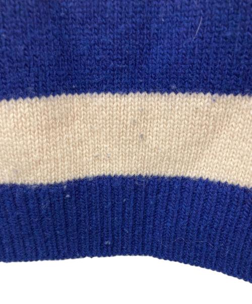 GUCCI（グッチ）GUCCI (グッチ) タイガーヘッドボーダーニット ベージュ×ネイビー サイズ:XSの古着・服飾アイテム