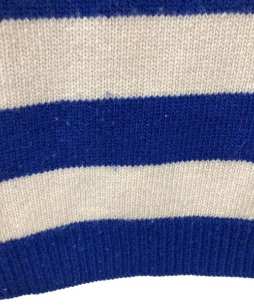 GUCCI（グッチ）GUCCI (グッチ) タイガーヘッドボーダーニット ベージュ×ネイビー サイズ:XSの古着・服飾アイテム