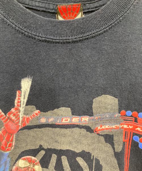 SPIDER-MAN（スパイダーマン）SPIDER-MAN (スパイダーマン) プリントTシャツ ネイビー サイズ:-の古着・服飾アイテム