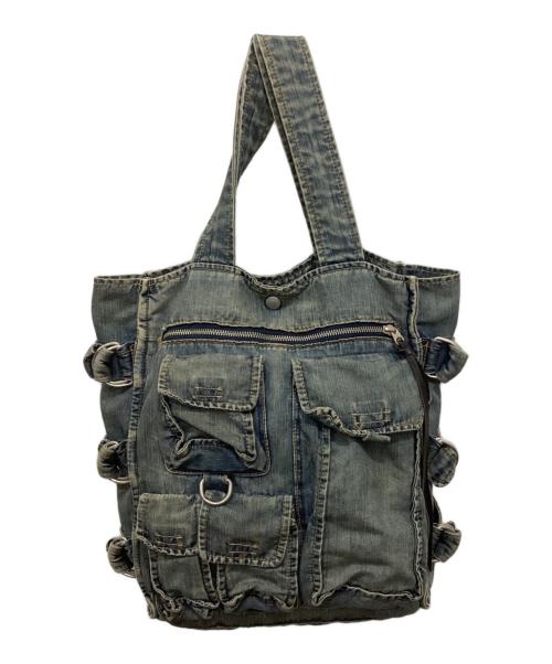 COMME des GARCONS JUNYA WATANABE MAN（コム デ ギャルソン ジュンヤ ワタナベ マン）COMME des GARCONS JUNYA WATANABE MAN (コム デ ギャルソン ジュンヤ ワタナベ マン) マルチポケットデニムトートバッグ インディゴの古着・服飾アイテム
