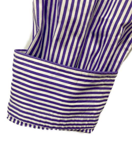 RALPH LAUREN Purple Label（ラルフ ローレン パープル レーベル）RALPH LAUREN Purple Label (ラルフ ローレン パープル レーベル) ストライプシャツ パープル サイズ:15の古着・服飾アイテム