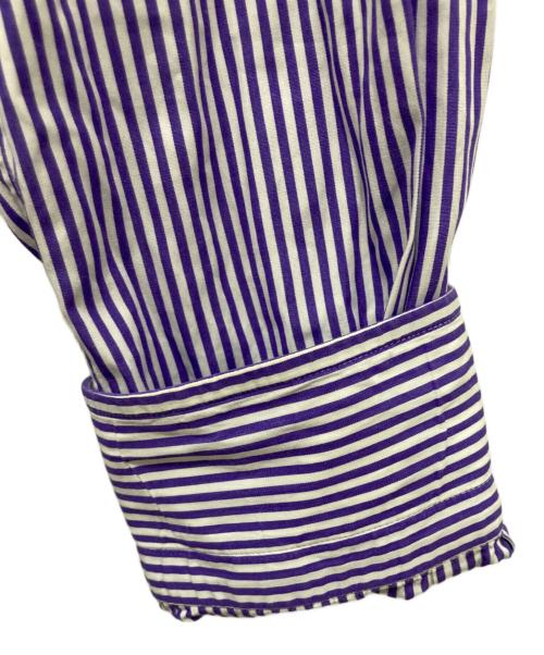 RALPH LAUREN Purple Label（ラルフ ローレン パープル レーベル）RALPH LAUREN Purple Label (ラルフ ローレン パープル レーベル) ストライプシャツ パープル サイズ:15の古着・服飾アイテム
