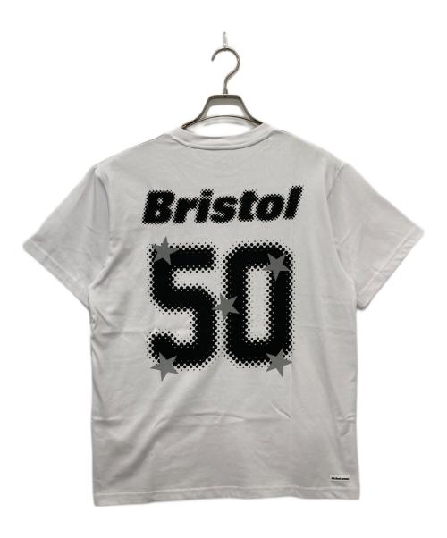 F.C.R.B.（エフシーレアルブリストル）F.C.R.B. (エフシーレアルブリストル) 50 LETTERED EMBLEM TEE ホワイト サイズ:Lの古着・服飾アイテム
