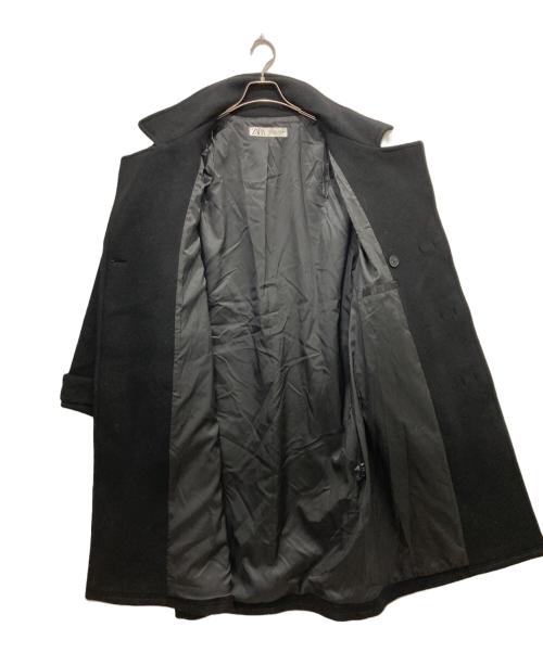 ZARA（ザラ）ZARA (ザラ) トグルボタン ウールブレンド コート ブラック サイズ:Mの古着・服飾アイテム