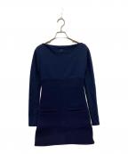courregesクレージュ）の古着「ドッキングワンピース」｜ネイビー