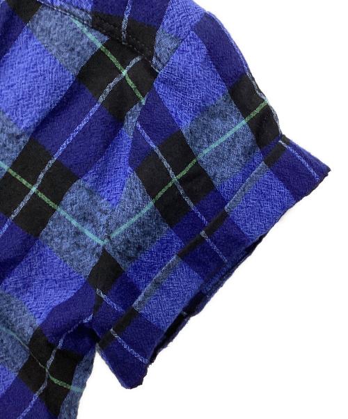 STELLA McCARTNEY（ステラマッカートニー）STELLA McCARTNEY (ステラマッカートニー) 半袖チェックフレアーワンピース ネイビー サイズ:36の古着・服飾アイテム