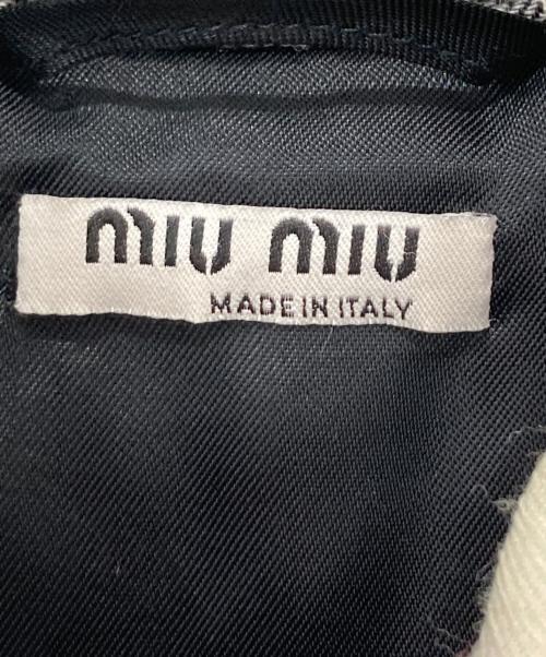 MIU MIU（ミュウミュウ）MIU MIU (ミュウミュウ) チェックジャケット ベージュ サイズ:36の古着・服飾アイテム