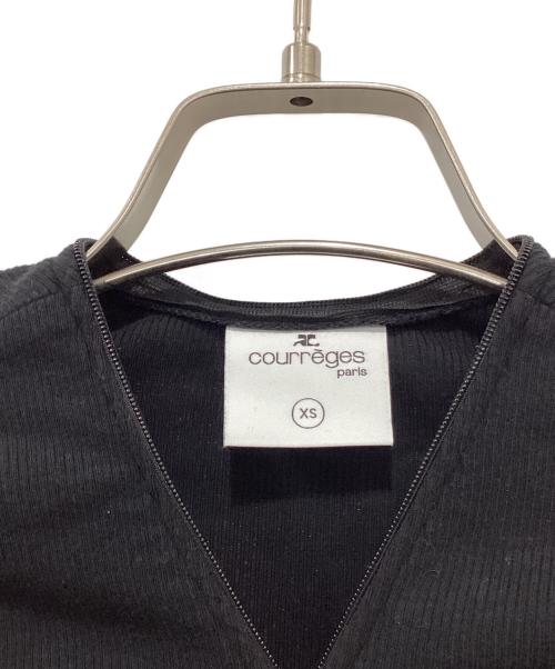 courreges（クレージュ）courreges (クレージュ) 90's ジップネック Tシャツ ブラック サイズ:XSの古着・服飾アイテム