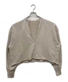 Whim Gazette（ウィムガゼット）の古着「Vネックプルオーバー」｜ベージュ