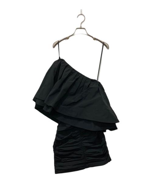 ROTATE（ロテート）ROTATE (ロテート) ROTATE ONE-SHOULDER PLEATED DRESS ブラック サイズ:US2の古着・服飾アイテム