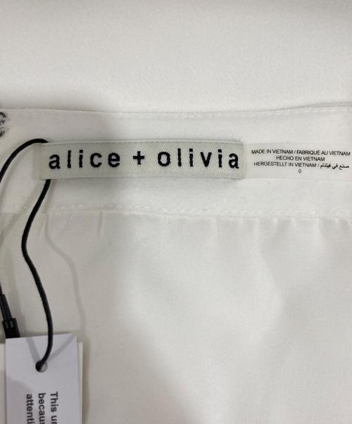 alice+olivia（アリスアンドオリビア）alice+olivia (アリスアンドオリビア) 台形スカート ホワイトの古着・服飾アイテム