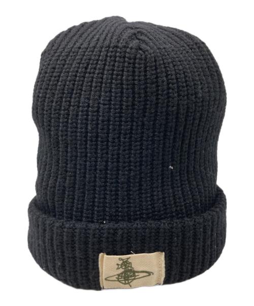 Vivienne Westwood（ヴィヴィアンウエストウッド）Vivienne Westwood (ヴィヴィアンウエストウッド) ニット帽 ブラックの古着・服飾アイテム