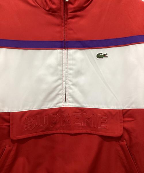 SUPREME（シュプリーム）SUPREME (シュプリーム) Puffy Half Zip Pullover ホワイト×レッド サイズ:Sの古着・服飾アイテム