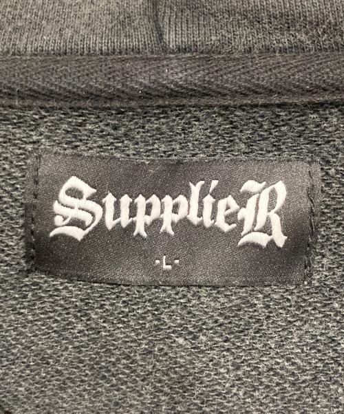 SUPPLIER（サプライヤー）SUPPLIER (サプライヤー) フェードダメージ加工ジップパーカー ブラック サイズ:Lの古着・服飾アイテム