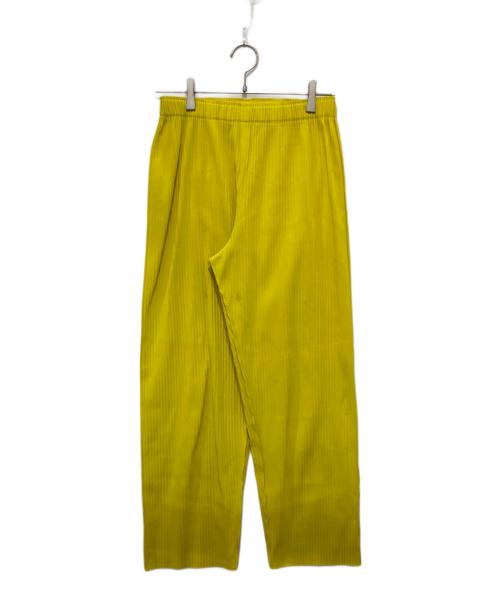 me ISSEY MIYAKE（ミーイッセイ ミヤケ）me ISSEY MIYAKE (ミーイッセイ ミヤケ) プリーツパンツ イエロー サイズ:　の古着・服飾アイテム