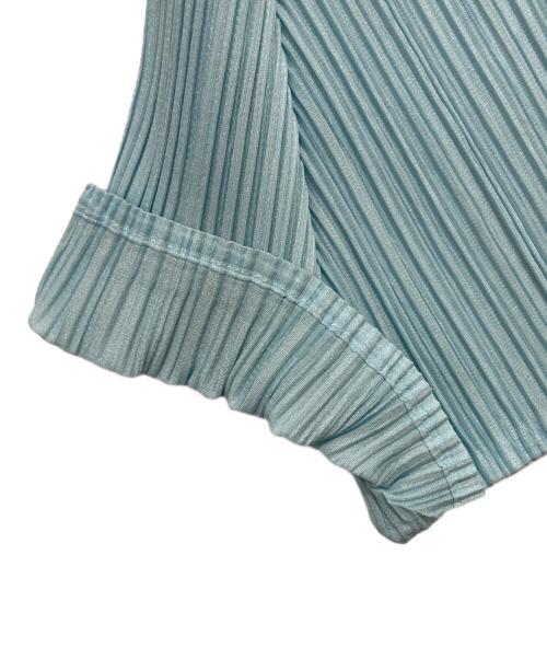 PLEATS PLEASE（プリーツプリーズ）PLEATS PLEASE (プリーツプリーズ) プリーツシャツ ブルー サイズ:3の古着・服飾アイテム