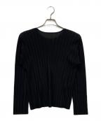PLEATS PLEASEプリーツプリーズ）の古着「プリーツカットソー」｜ブラック