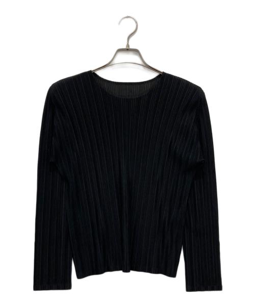 PLEATS PLEASE（プリーツプリーズ）PLEATS PLEASE (プリーツプリーズ) プリーツカットソー ブラック サイズ:3の古着・服飾アイテム