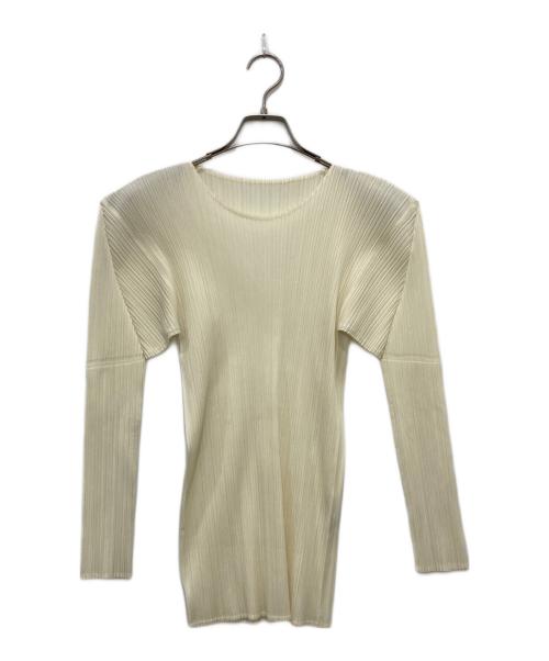 PLEATS PLEASE（プリーツプリーズ）PLEATS PLEASE (プリーツプリーズ) プリーツカットソー アイボリー サイズ:3の古着・服飾アイテム