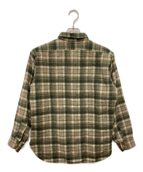 PENDLETON（ペンドルトン）PENDLETON (ペンドルトン) ウールチェックシャツ グリーン×ベージュ サイズ:Lの古着・服飾アイテム