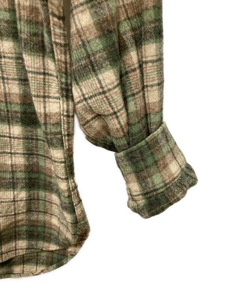 PENDLETON（ペンドルトン）PENDLETON (ペンドルトン) ウールチェックシャツ グリーン×ベージュ サイズ:Lの古着・服飾アイテム