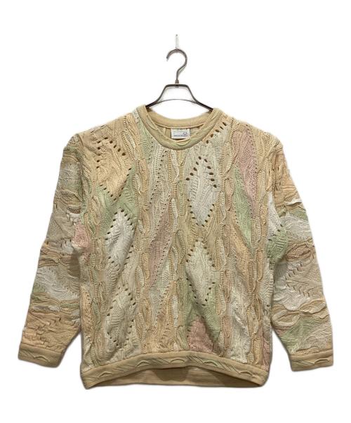 Coogi（クージー）Coogi (クージー) ３Dニット ベージュ サイズ:Lの古着・服飾アイテム