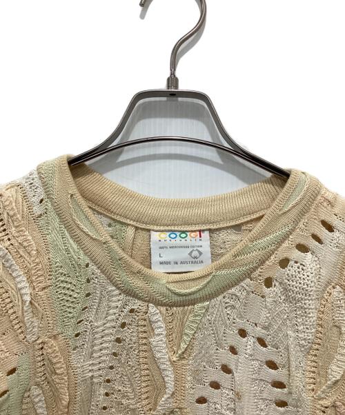 Coogi（クージー）Coogi (クージー) ３Dニット ベージュ サイズ:Lの古着・服飾アイテム