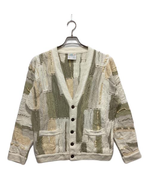 Coogi（クージー）Coogi (クージー) ３Dニットカーディガン ベージュ サイズ:SSの古着・服飾アイテム