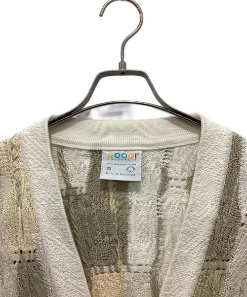 Coogi（クージー）Coogi (クージー) ３Dニットカーディガン ベージュ サイズ:SSの古着・服飾アイテム