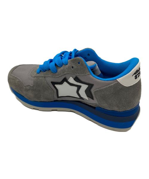atlantic stars（アトランティックスターズ）atlantic stars (アトランティックスターズ) ローカットスニーカー グレー×ブルー サイズ:36の古着・服飾アイテム