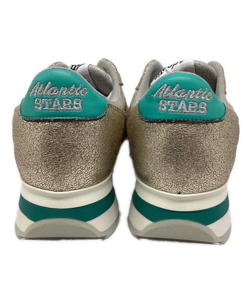 atlantic stars（アトランティックスターズ）atlantic stars (アトランティックスターズ) ローカットスニーカー シャンパンゴールド×グリーン サイズ:36の古着・服飾アイテム